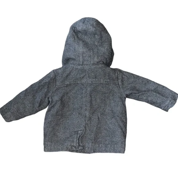 🔥 5 for $30 🔥 Old Navy Infant Wool Blend Pea Coat Gray | 6-12M - Picture 2 of 3